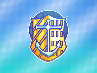 Logo 2d 2d art adobeillustrator ball balle blue concept design game illustration interface logo photoshop shield ui vector