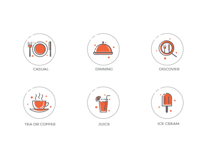 Restaurant App Icons icongraphy restroapp ui