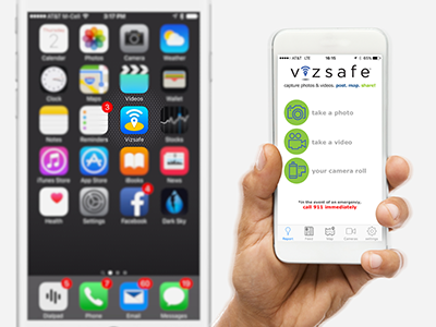 Vizsafe, Inc. | mobile app icon + ui