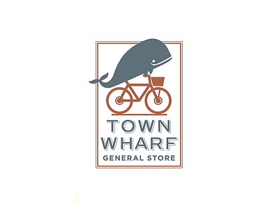 Town Wharf General Store | logo bicycle corporate mark logo mattapoisett whale