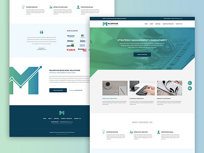 MBS Homepage Design gradient landing page web design website design