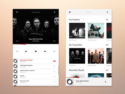 Daily UI #9 - Music Player architects daily ui mobile app music music player ui ui design ux