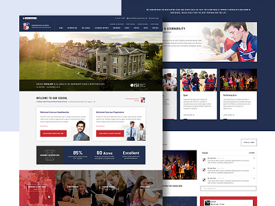 School Website homepage school website website design