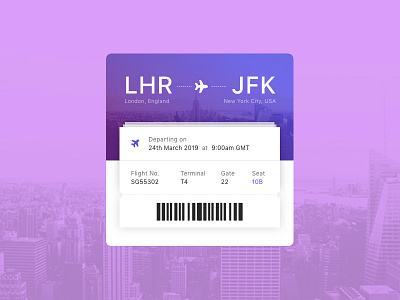 Daily UI #24 - Boarding Pass