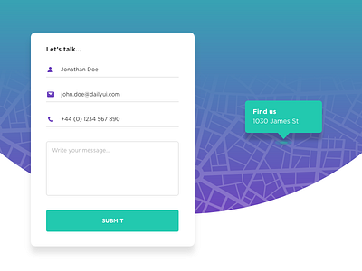 Daily UI #28 - Contact Us