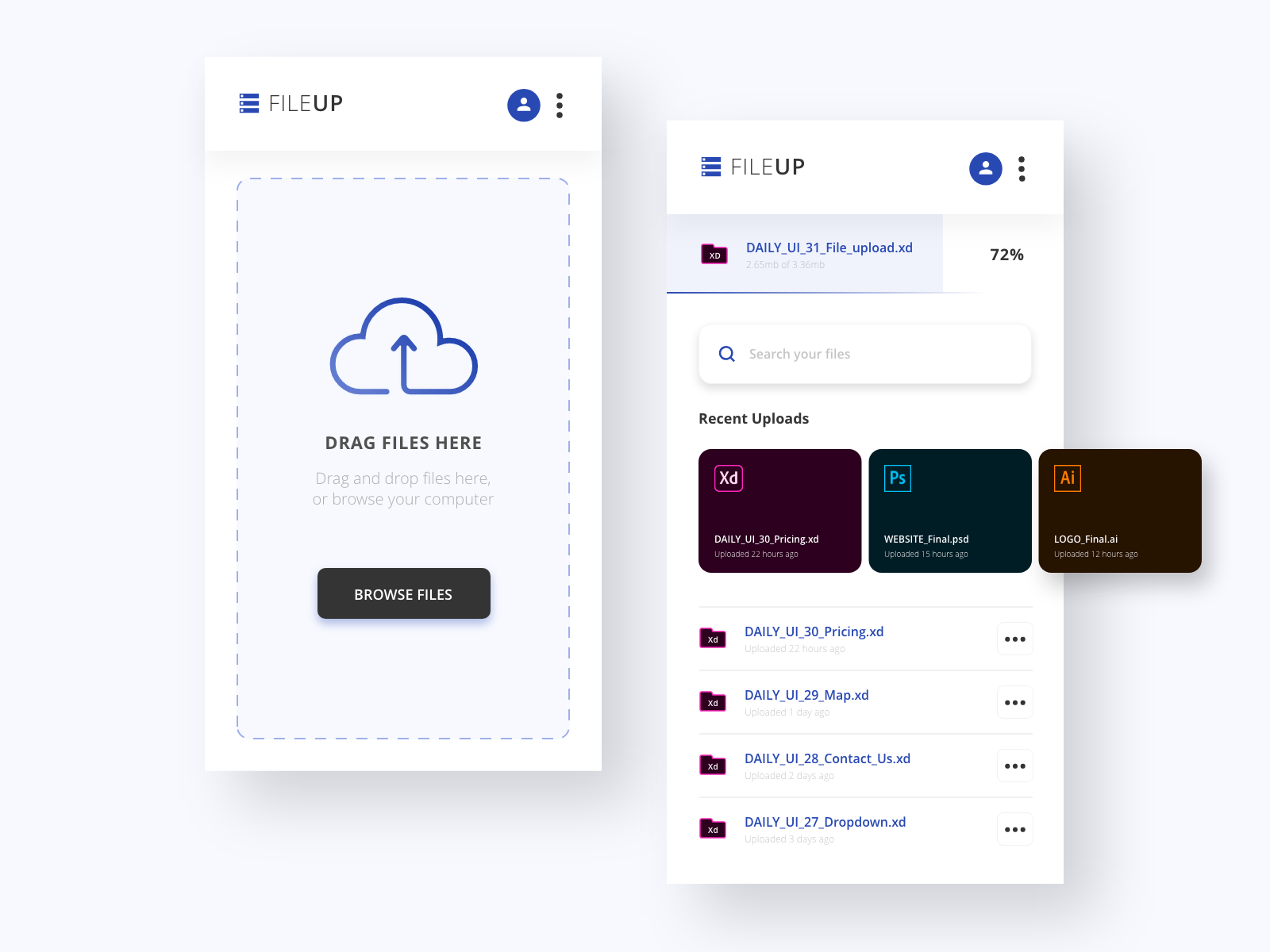 Daily Ui File Upload By Sam Gardiner On Dribbble