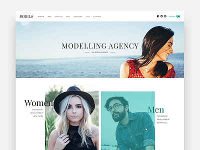 Modelling Agency Website Concept agency design modelling ui ui design ux website website concept website design