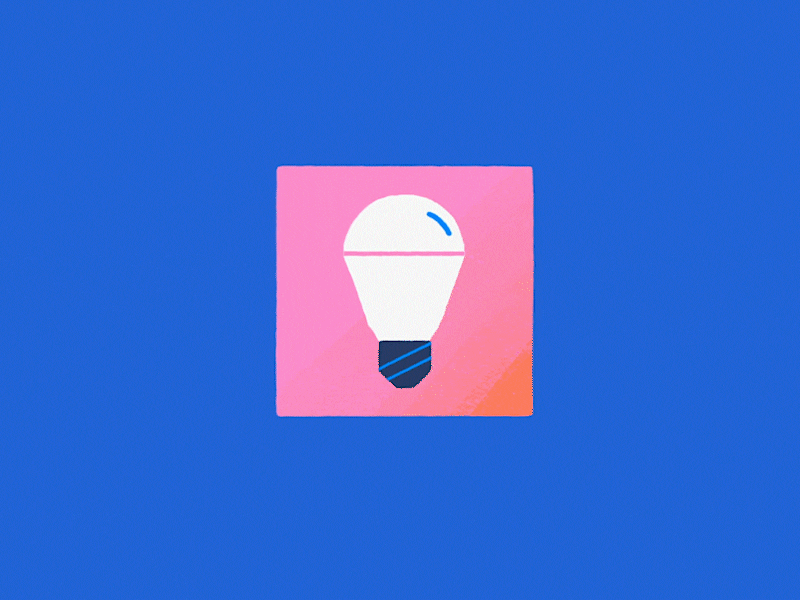 Smart Lightbulb animation design flat illustration lightbulb line texture ui
