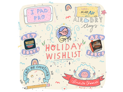 Holiday Wishlist cute design goodtypetuesday hand lettering illustration illustrator type daily typography