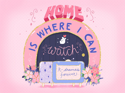 "Home is where...." Lettering