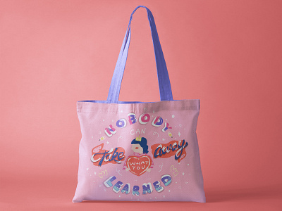 Hand Lettered Tote Bag Design