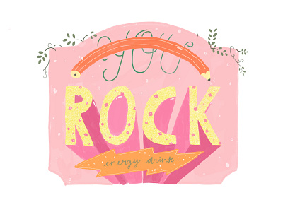 InkTober Day 2 - Rock Prompt art licensing branding cute design digital art hand lettering illustrated illustration inktober inktober2019 label design package design photoshop typography