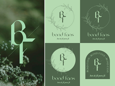 Monogram Logo - Bond Fans botanical botanical logo branding design logo minimalist minimalist logo monogram monogram logo sticker visual identity