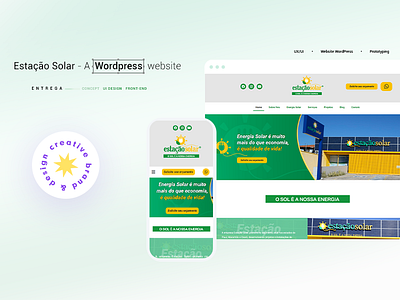 Estação Solar - Website blur brazil design graphic design green grid interface job landing page landingpage ui uxui webdesign website wordpress work