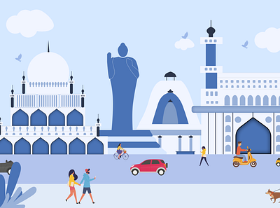 Hyderbad City illustration vector