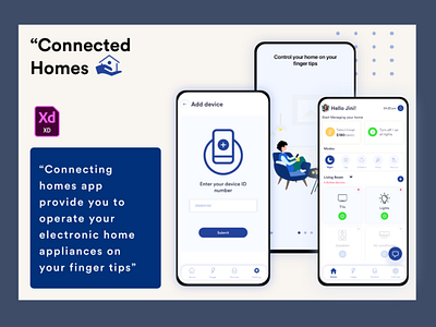 “Connected Homes ui kit design