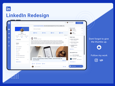 LinkedIn Redesign Concept linkedinredesignwebviewchallenge