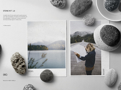 Stone Kit 1.0 (SC) branding creative minimal minimal mockup mock up mockup mockup set psd psd design psd template realistic mockup scene scene creator mockup scene mockup simple stone stone kit stone kits stone set template