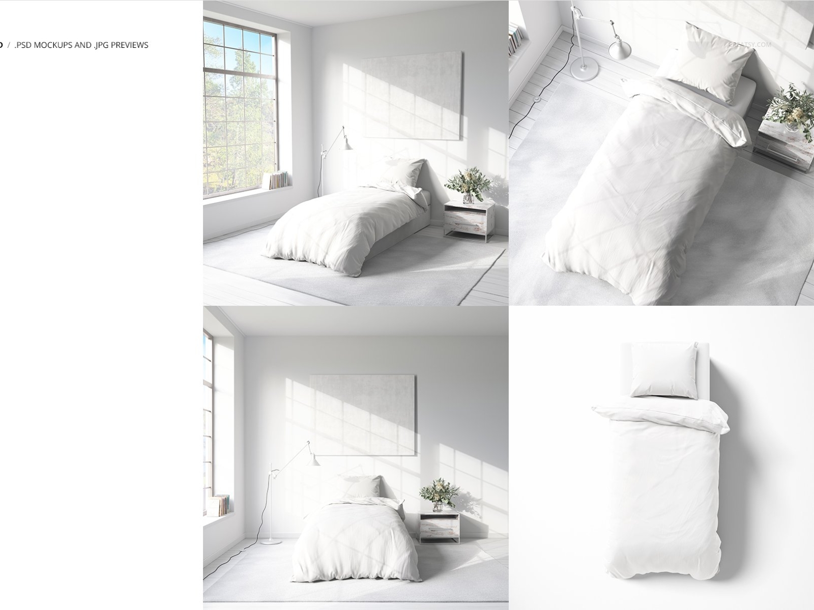 Download Single Bed Bedding Mockup Set By Mockup5 On Dribbble PSD Mockup Templates