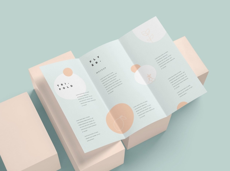 TriFold Vertical Flyer Mockup by Mockup5 on Dribbble