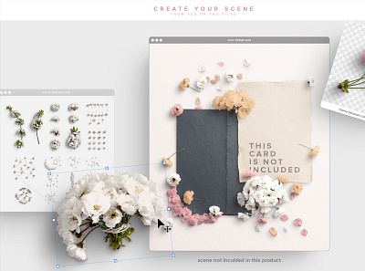 Cherry Blossom Custom Scene Creator branch branding cherry cherry blossom cherry blossom scene custom custom scene custom scene creator design flat lay floral mock up mockup mockup set mockups scene scene creator template topview tree