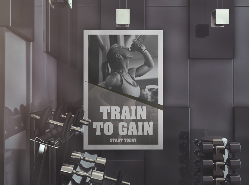 Download Gym Advertising Mockup by Mockup5 on Dribbble