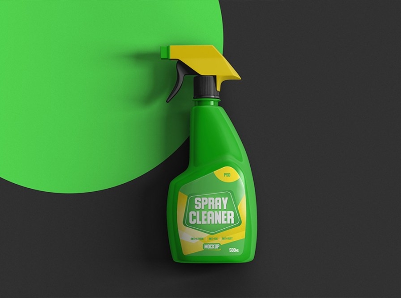 Download Spray Cleaner Bottle Mockup By Mockup5 On Dribbble PSD Mockup Templates