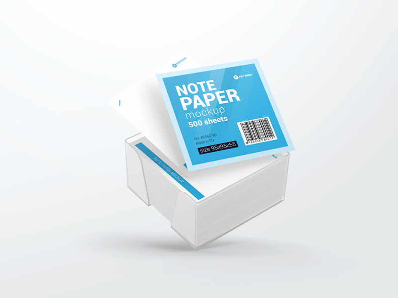 Download Note Paper Cube Plastic Holder Mockup By Mockup5 On Dribbble PSD Mockup Templates
