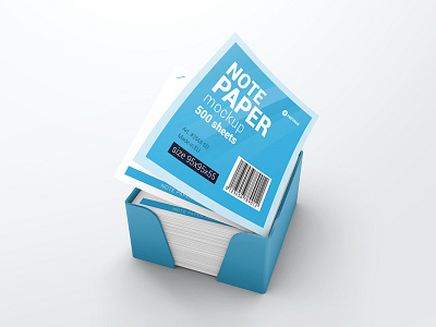 Download Note Paper Cube Plastic Holder Mockup By Mockup5 On Dribbble