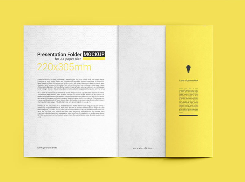 Download Paper Folder Mockup By Mockup5 On Dribbble Yellowimages Mockups