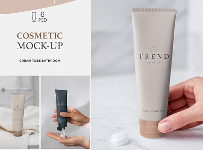 Cosmetic Mock-Up Cream Tube Bathroom branding cosmetic cosmetic mock up cosmetic mockup cosmetic package cosmetics cream tube design fashion mock up mockup mockups package psd template templates tube tube bathroom tube mockup tube mockups