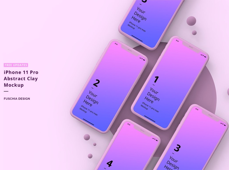 Download iPhone 11 Pro abstract clay mockup by Mockup5 on Dribbble