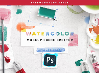 Watercolor Mockup Scene Creator artwork design digital paint drawing flat lay isolated object mockup mockup scene objects paint painting paper scene creator scene generator watercolor watercolor mockup watercolor mockups watercolor paint watercolor scene watercolor scene creator