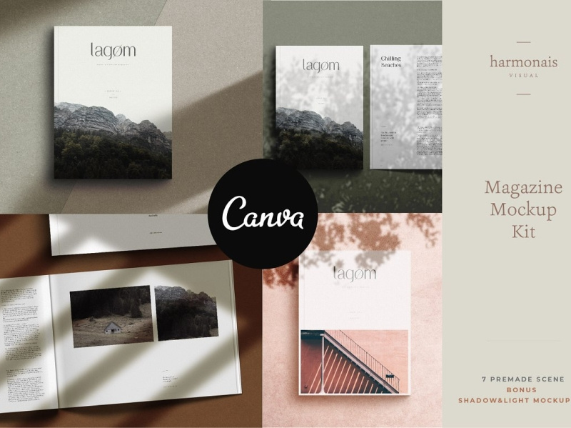 Download Canva | Book & Magazine Mockups by Mockup5 on Dribbble