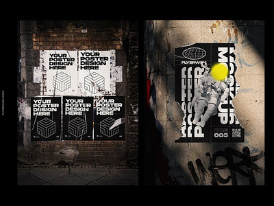 Download Urban Poster Wall Mockups By Mockup5 On Dribbble