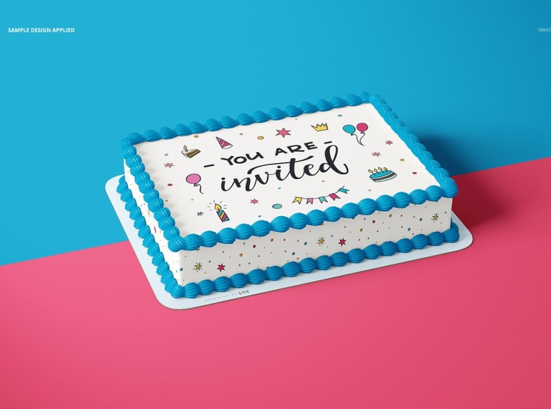 Free Cake Box Packaging Mockup » CSS Author