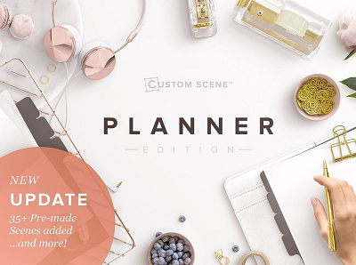 Planner Edition - Custom Scene applications blogger branding custom custom scene design digital art heager instagram minimal mock up mockup mockup set mockups planner planner edition psd resources scene template