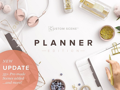 Planner Edition - Custom Scene applications blogger branding custom custom scene design digital art heager instagram minimal mock up mockup mockup set mockups planner planner edition psd resources scene template