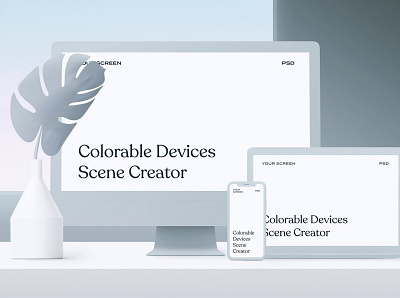 Minimal Devices Scene Creator 3d effect 3d effects branding branding design branding mockup kit color colorful device devices icon icons minimal minimalism minimalist minimalistic mock up mockup print scene scene creator