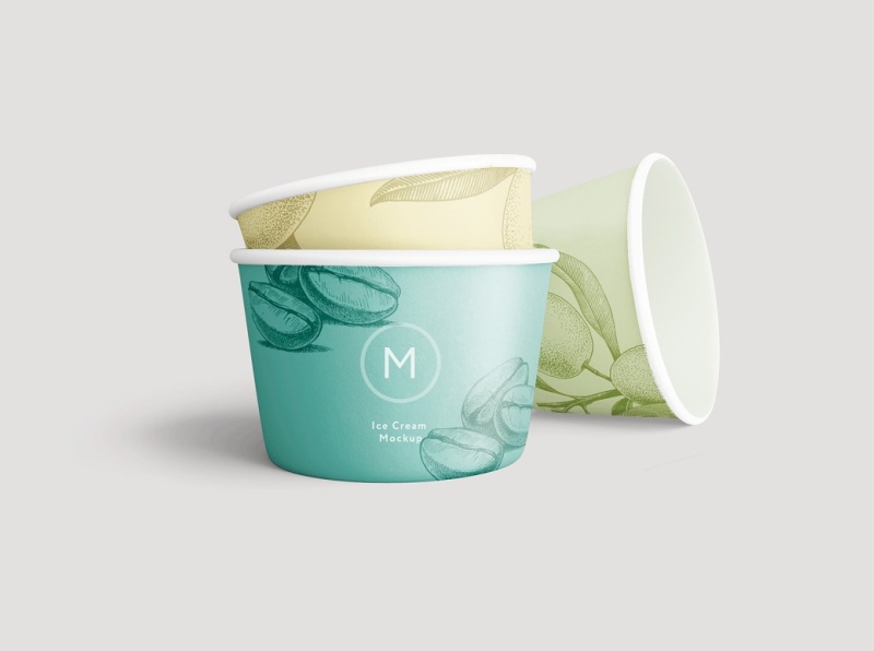 Download Ice Cream Paper Cup Mockup by Mockup5 on Dribbble