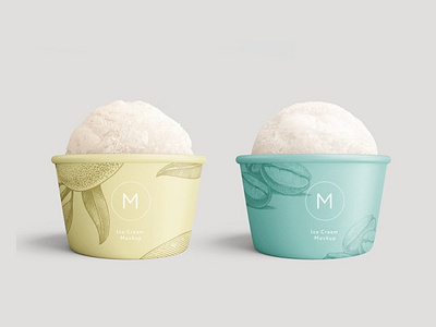 Download Ice Cream Paper Cup Mockup By Mockup5 On Dribbble