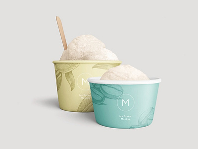 Download Ice Cream Paper Cup Mockup By Mockup5 On Dribbble