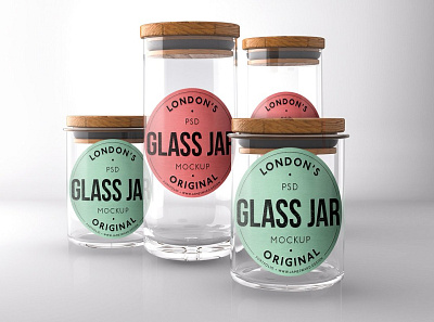 Glass Mason Jar Mock-ups branding design glass jar glass jar mockup glass mason glasses jar jar mockup jar mockups jars label logo mock up mockup mockups package package design packaging packaging design template