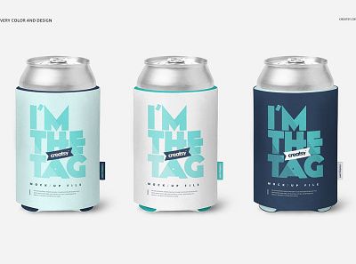 Can Koozie Mockup Set bottle bottle can can can koozie can mockup can mockups design editable file layered mockup mockup design mockup psd mockup template mockups package packaging packaging design psd template