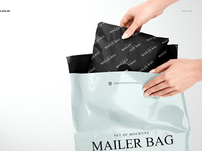 Mailer Bag Wrapping Tissue Paper Set branding design mailer mailer bag mailer bag wrapping mailer design mailers mock up mockup mockup set mockups package package mockup packaging packaging design packaging mockup paper paper set psd template