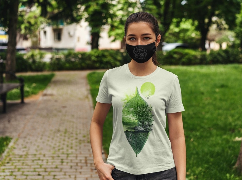 Download Face Mask & T-Shirt Mock-Up by Mockup5 on Dribbble