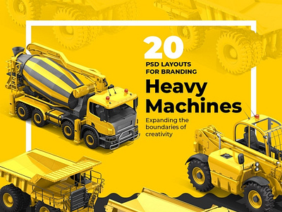 Download Psd Heavy Machines Mockup 360 Pro 04 By Mockup5 On Dribbble