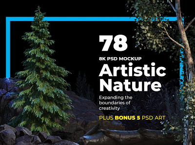 Artistic Nature #01 app artistic design element elements graphic mock up mockup mockups nature nature mockup plant separate element stones tree mockup tree mockups trees trees mockup tress mockups web design