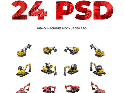 Download Psd Heavy Machines Mockup 360 Pro 03 By Mockup5 On Dribbble
