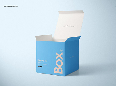 Matte Gift Square Box Mockup Set advertising box box mockup box mockup set box mockups boxing branding design gift gift box gift square box mock up mockup mockups package packaging promotions psd psd template square box